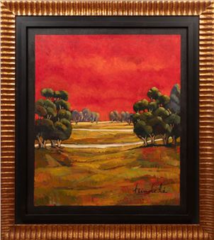 Landscape with Red Sky - Marc Mindeli