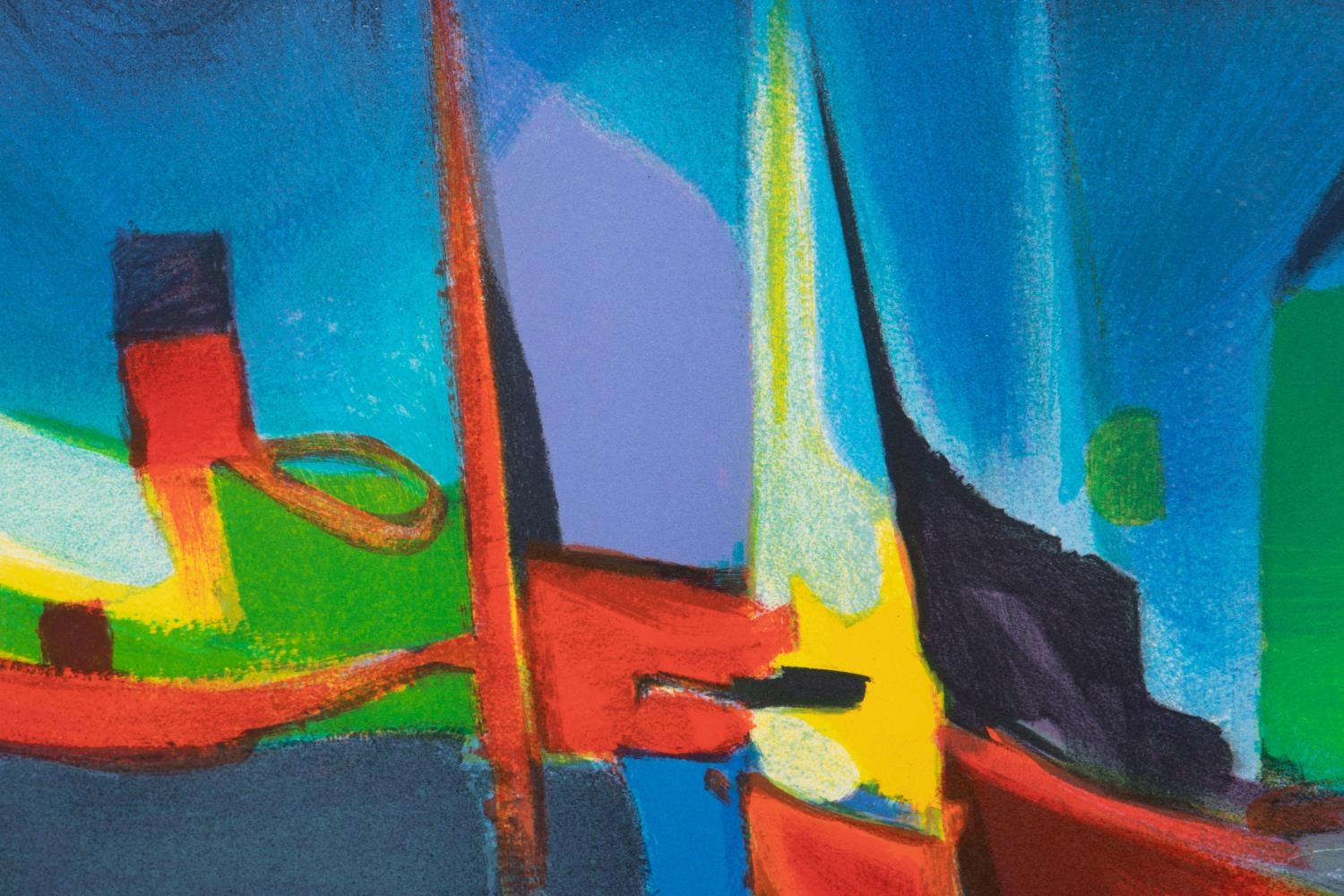 Marcel Mouly | TWO MARCEL MOULY UNFRAMED PORT SCENE LITHOGRAPHS | MutualArt