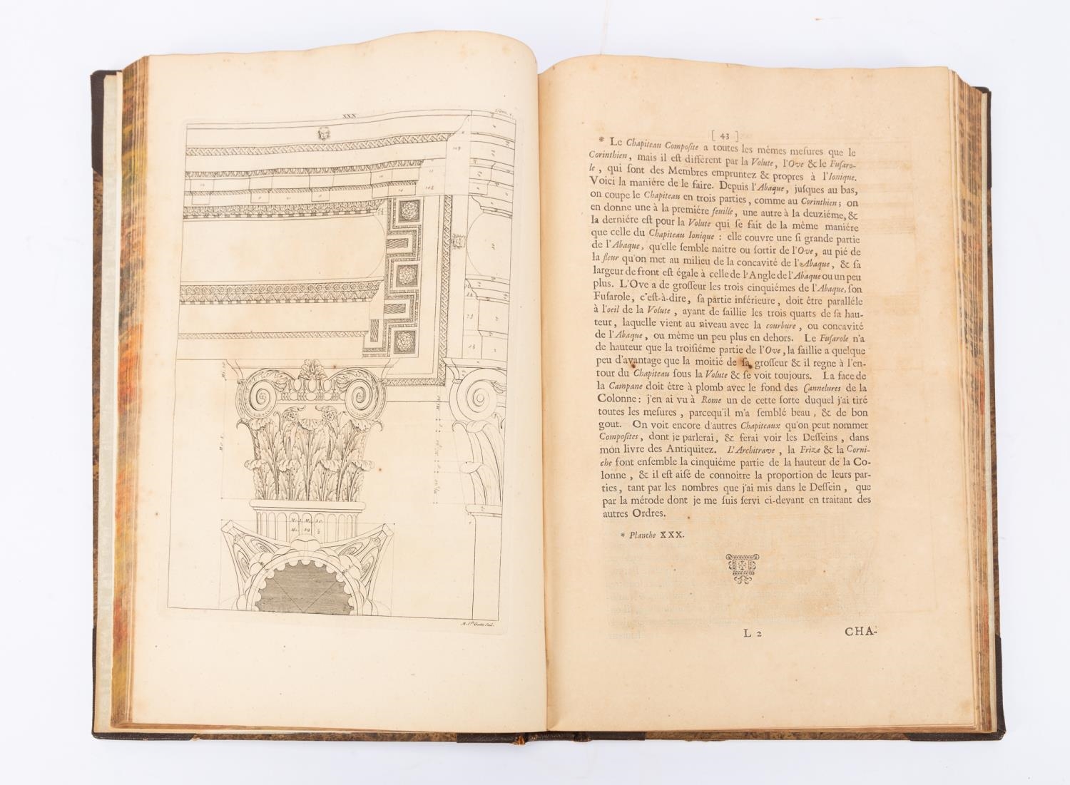 Artwork by Andrea Palladio, A. PALLADIO, 2 VOLS. OF 4 BOOKS OF ARCHITECTURE, Made of leather bound
