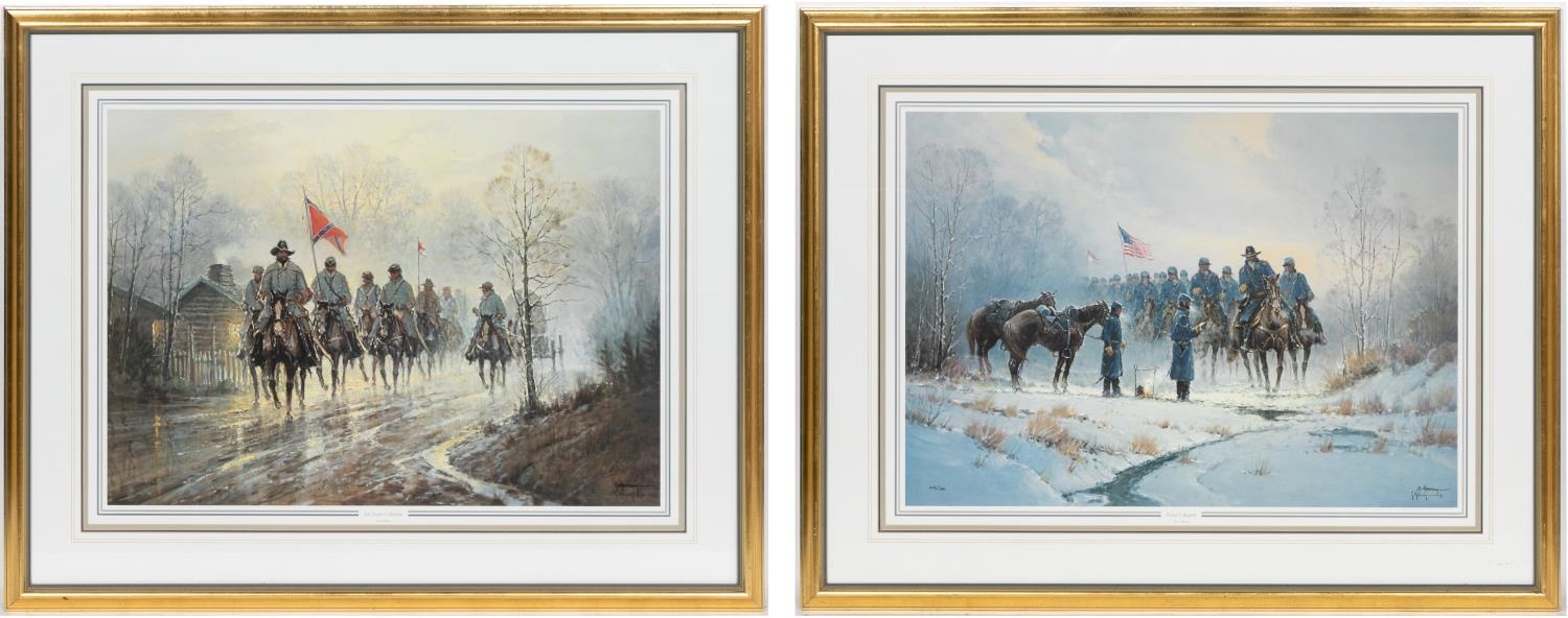 Gerald Harvey Jones 2 G.HARVEY CIVIL WAR THEMED POSTER LITHOGRAPHS