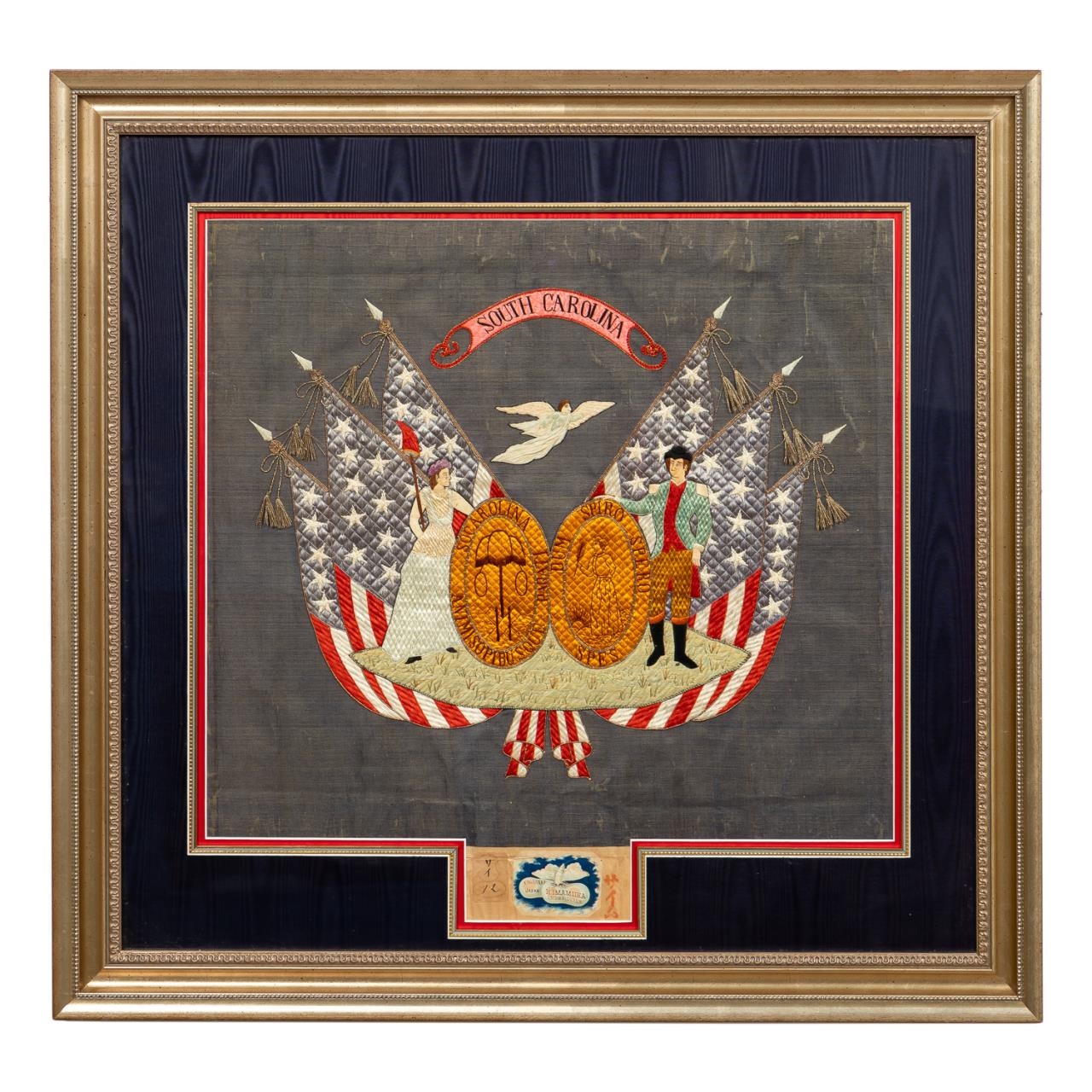 Nagasaki | JAPANESE SILK EMBROIDERY SOUTH CAROLINA STATE SEAL | MutualArt