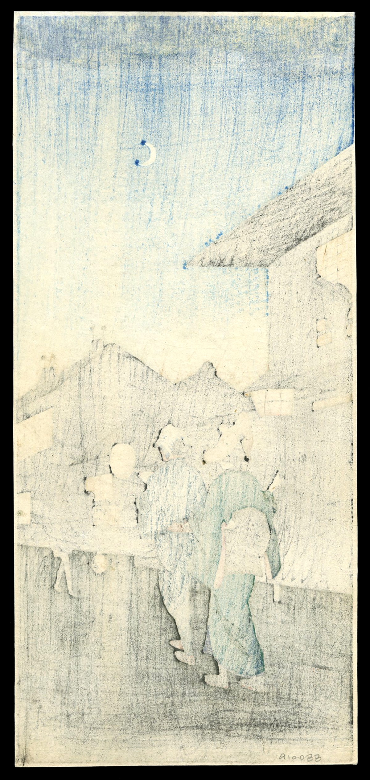 Artwork by Takahashi Shōtei, Shotei Hiroaki - Evening at Shinagawa, Made of Color Print