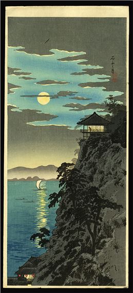 Shotei Hiroaki - The Moon and Mt. Ishiyama
