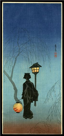 Shotei Hiroaki - Spring Evening by Takahashi Shōtei, 1930