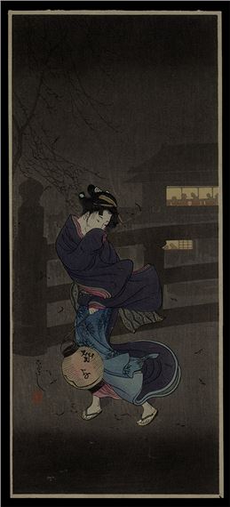 Shotei Hiroaki - Cold Winter Wind by Takahashi Shtei, 1930