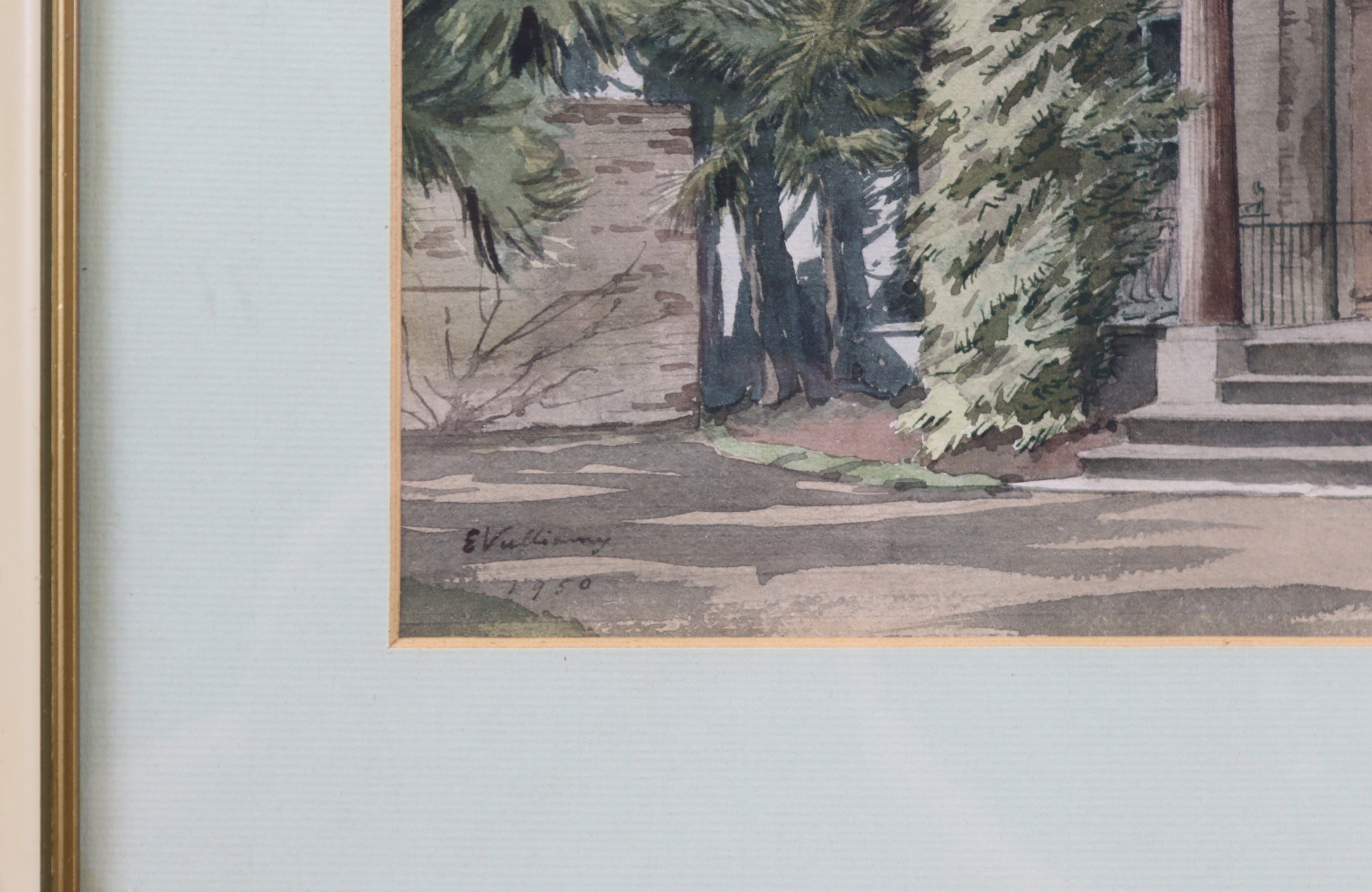 Artwork by Edward Vulliamy, EDWARD VULLIAMY (1876-1962) A house in Grange Road, Made of Watercolour