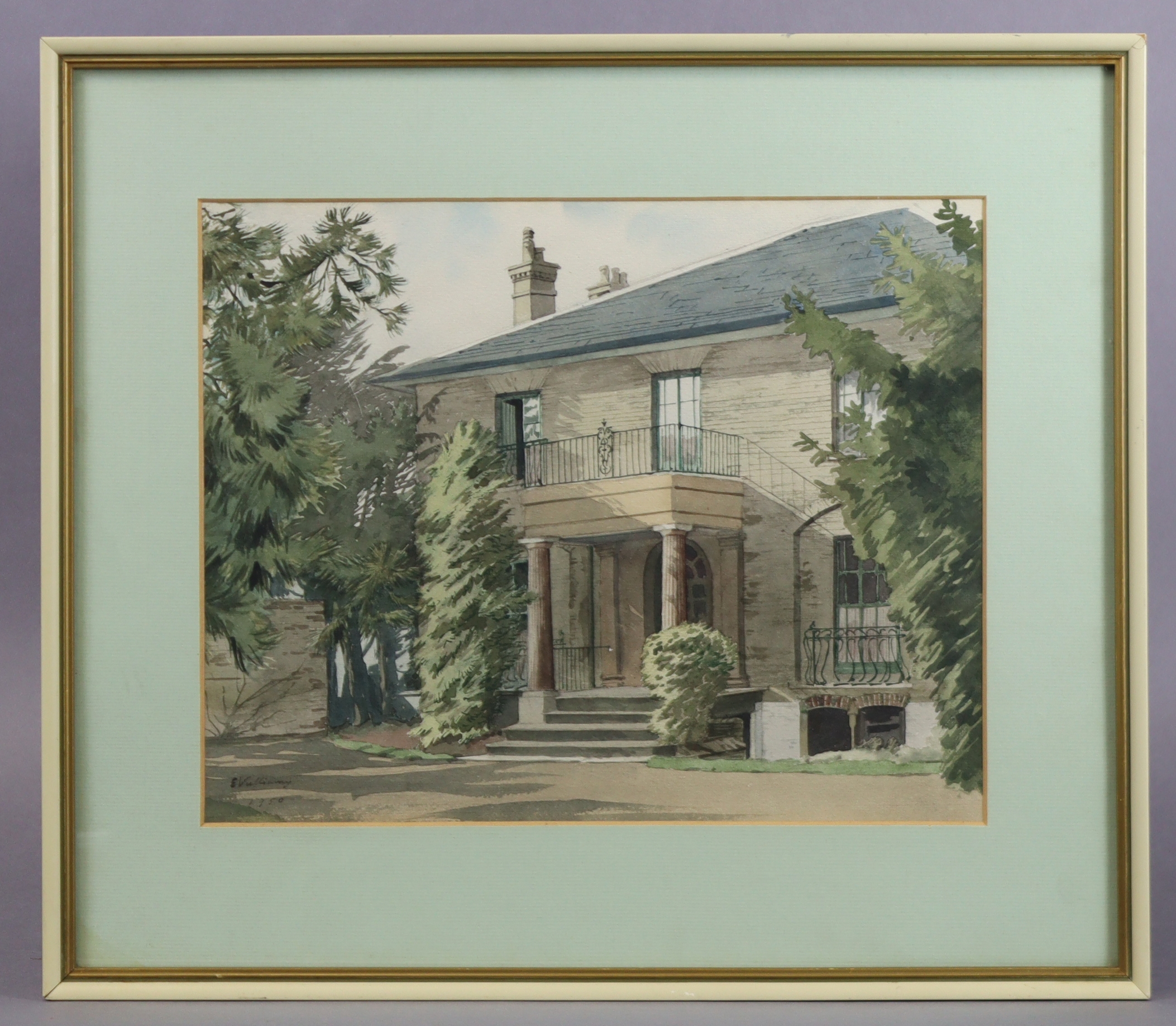 Artwork by Edward Vulliamy, EDWARD VULLIAMY (1876-1962) A house in Grange Road, Made of Watercolour