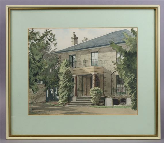 EDWARD VULLIAMY (1876-1962) A house in Grange Road by Edward Vulliamy, dated 1950