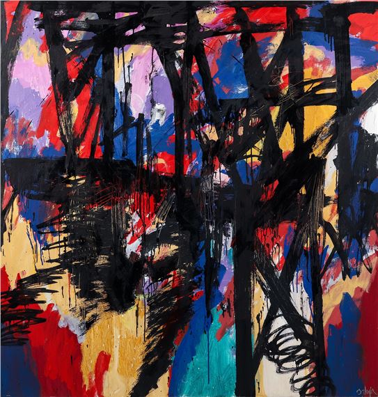 Untitled Abstract by Harish Saluja, 1988