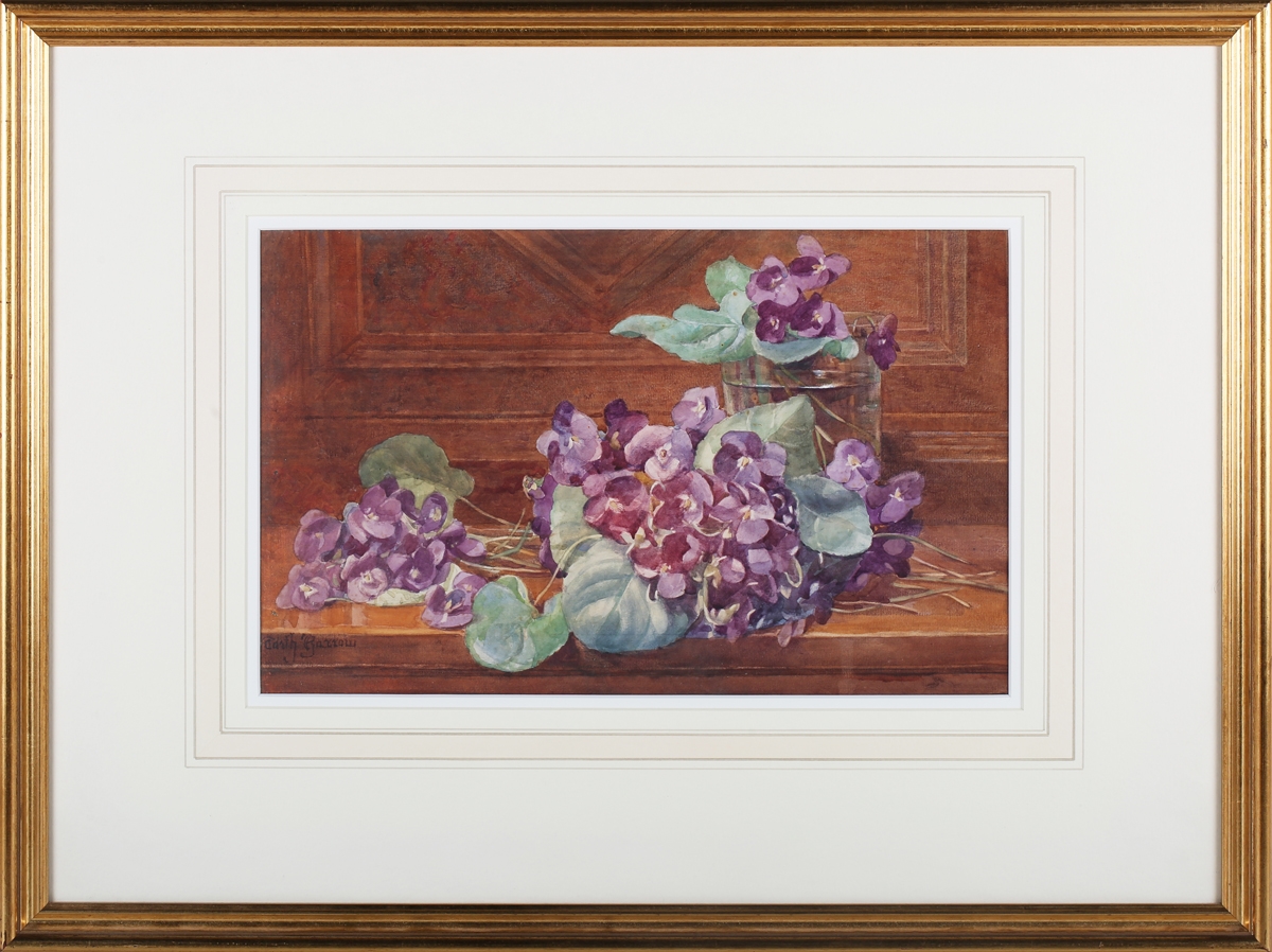 Edith Isabel Barrow | Still Life, Violets (19th Century) | MutualArt