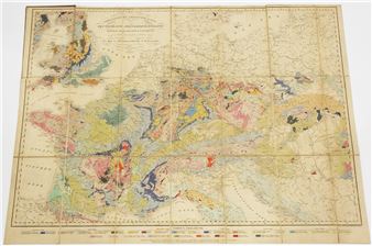 Geognostische Übersichts-Karte von Deutschland, Frankreich, England und den angrenzenden Laendern - Ernst Heinrich Karl von Dechen