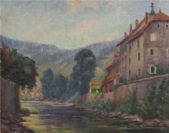 Edge of a river by Georges Petit
