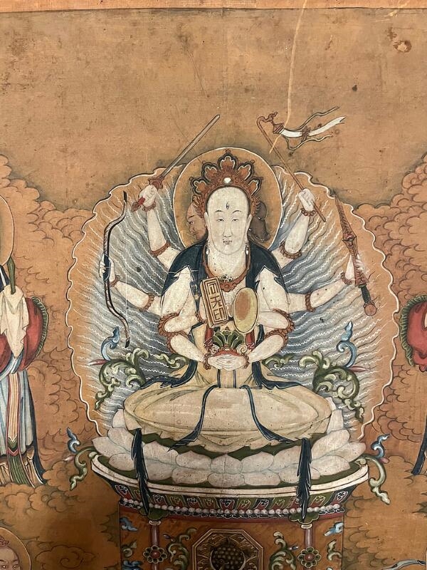 Chinese School, 19th Century | A Chinese painting of Marichi with three ...