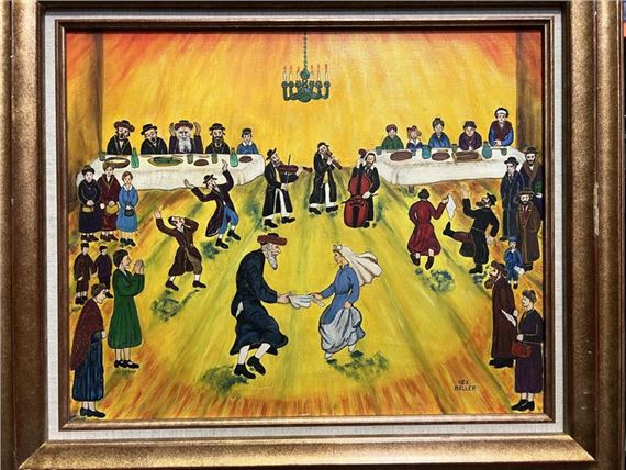 Jewish Wedding Oil on canvas by Beller-ilex Chaim
