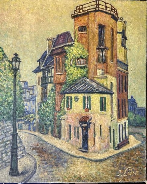 Artwork by Isaac Lisie, Lot of four paintings: Street in Haifa Oil on plywood, Made of oil on canvas