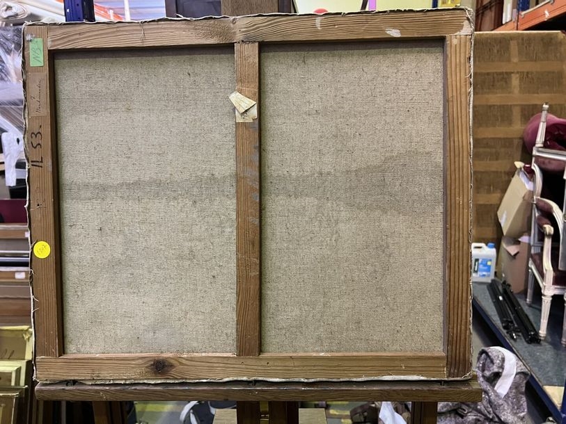 Artwork by Isaac Lisie, Lot of four paintings: Street in Haifa Oil on plywood, Made of oil on canvas