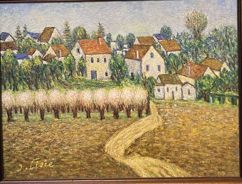 Artwork by Isaac Lisie, Lot of four paintings: Street in Haifa Oil on plywood, Made of oil on canvas