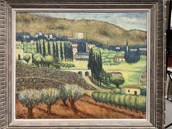 Landscape Oil on canvas by Isaac Lisie