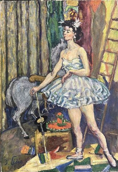 Dancer at the circus Oil on canvas by Isaac Lisie