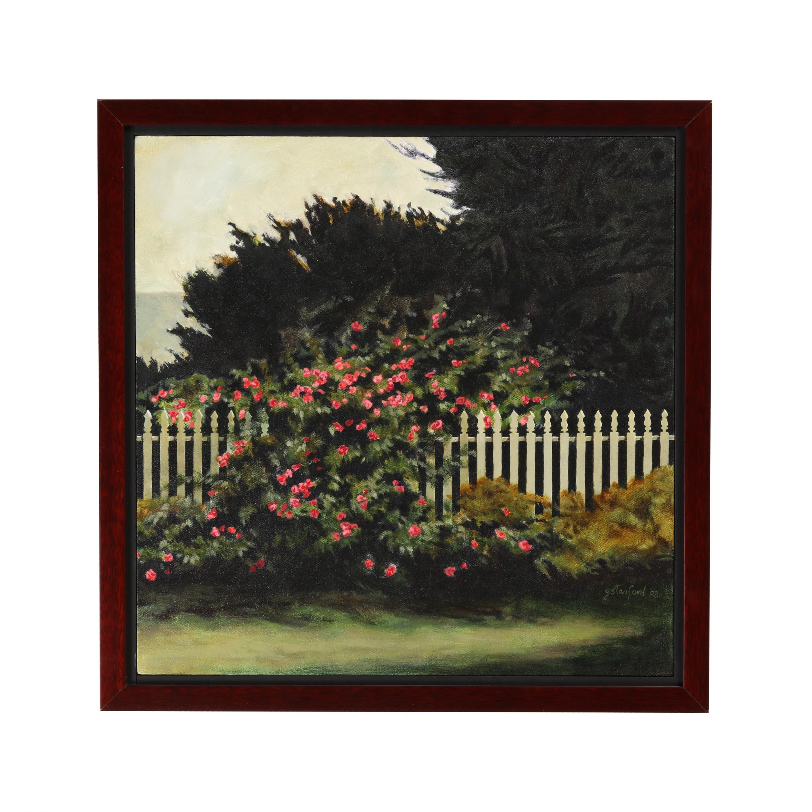 Ginny Stanford | Tumbling Pink Roses (1988) | MutualArt