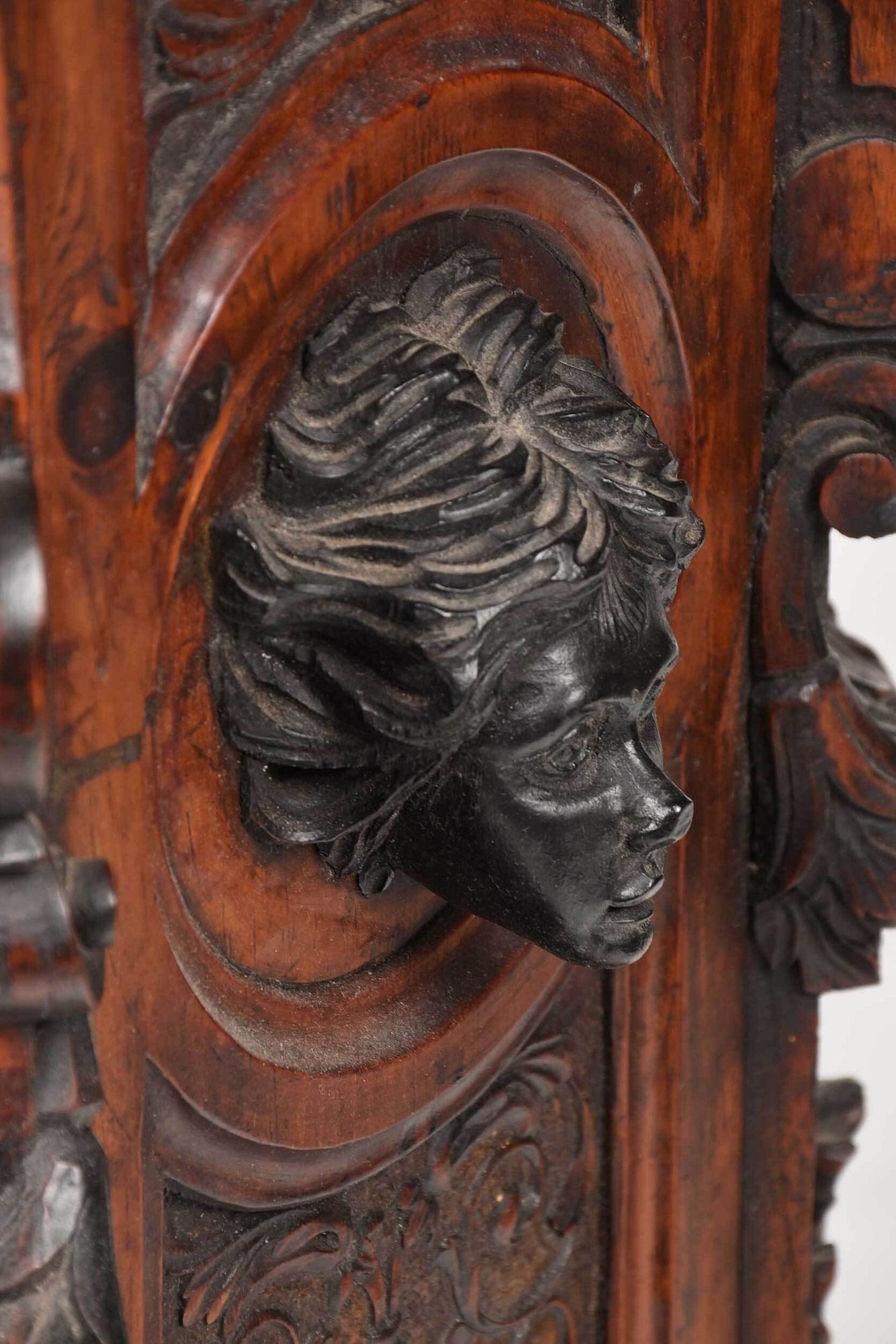 Artwork by Louis Charles Hippolyte Buhot, signed on naturalistic base "C, Made of patinated bronze