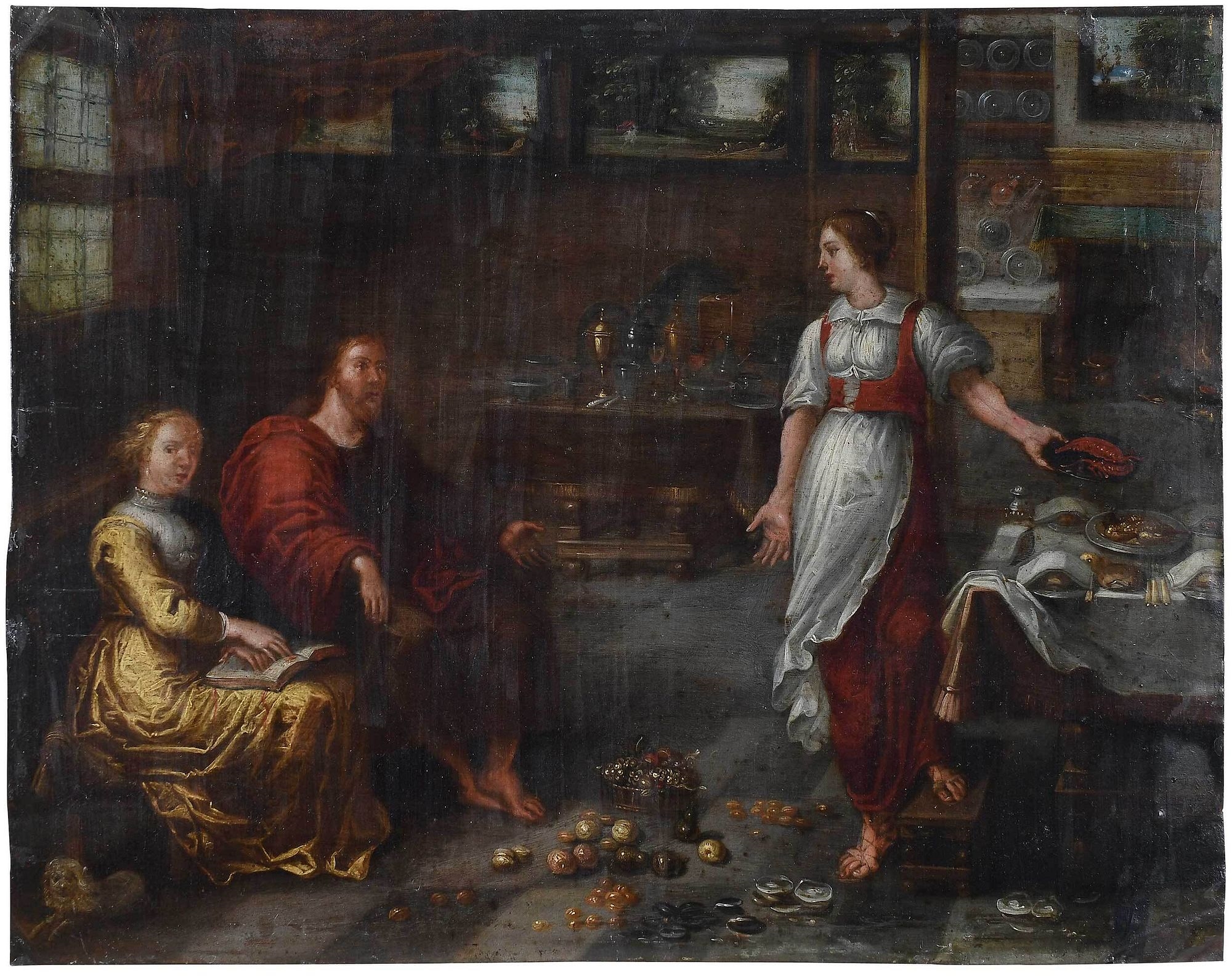 Christ in the House of Mary and Martha by Flemish School, 17th Century, 17th century