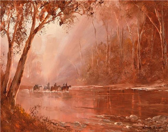 3 Mile Crossing at Sunrise, Kosciuszko National Park by Kevin John Best