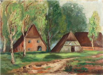 Niederländische Flusslandschaft mit Windmühle - H. de Bock