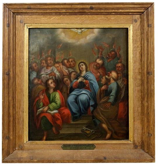 Die Ausgießung des Heiligen Geistes über Maria und die Jünger Christi. by Abraham van Diepenbeeck