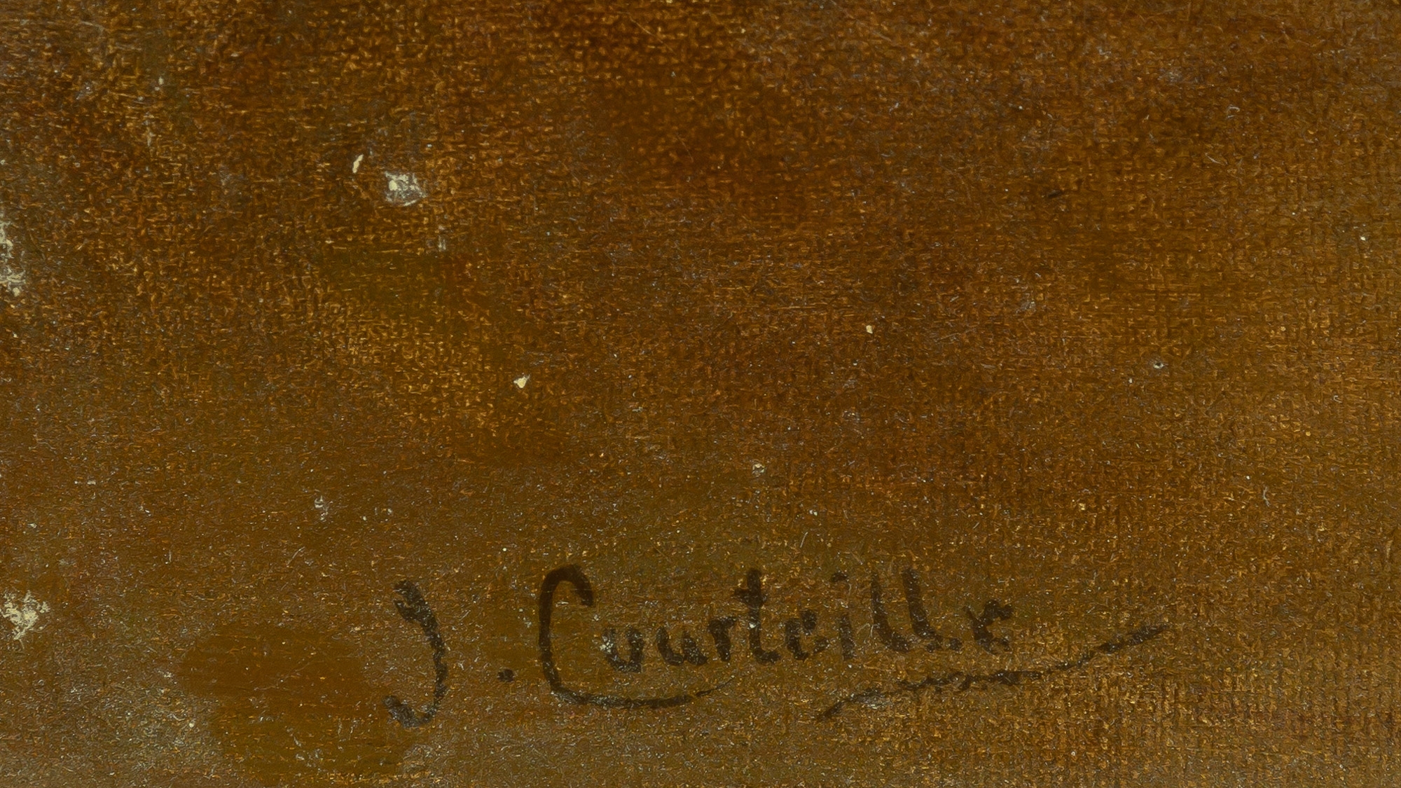 Artwork by J. Courteille, The Broken Dish, Made of Oil on canvas