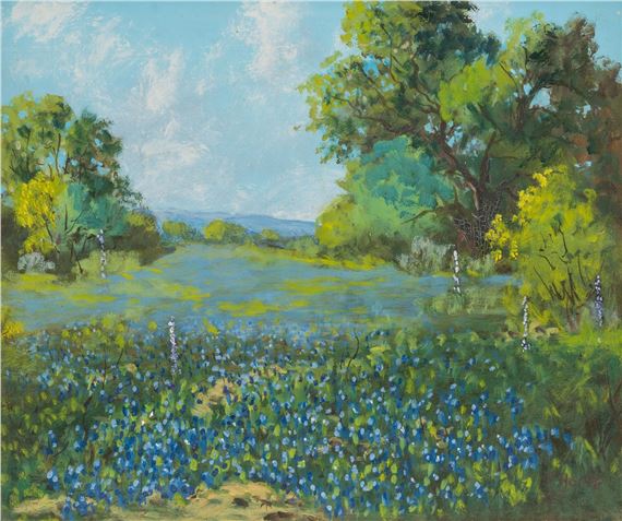 Bluebonnets by Carl Thomas Hoppe, 1900s