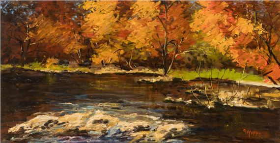 "River Drive New Braunfels" by Carl Thomas Hoppe, 1967