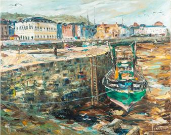 The trawler Marie Joseph on the day of the cleaning of the hull - Laurent Leblanc