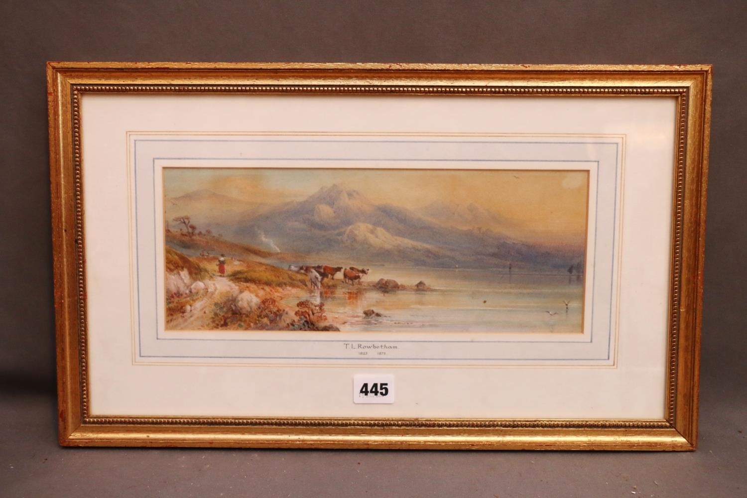 Thomas Charles Leeson Rowbotham | cattle watering by a lake (1823 ...