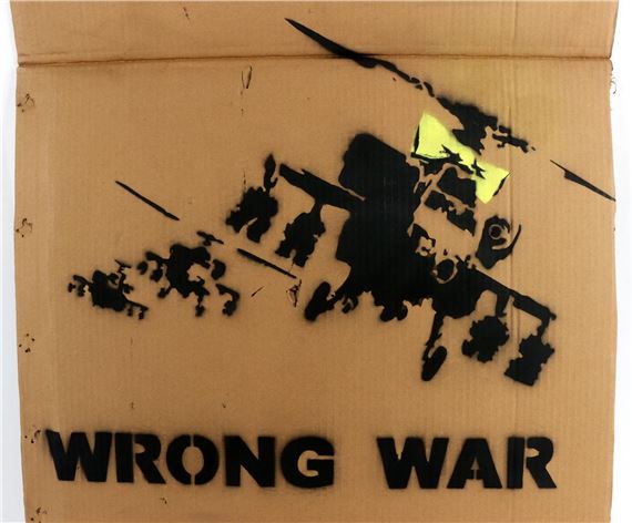 Banksy | WRONG WAR 2003 IRAQ WAR PROTEST SIGN (2003) | MutualArt
