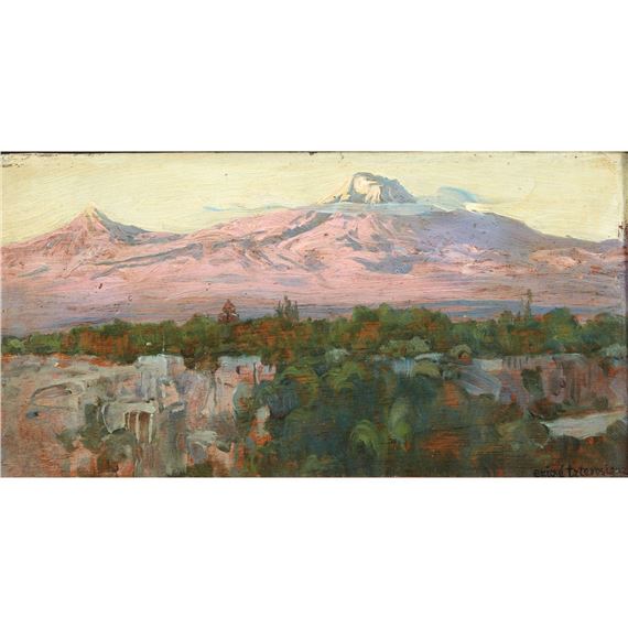 VUE SUR LE MONT ARARAT by Yeghishe Martirosi Tadevosyan