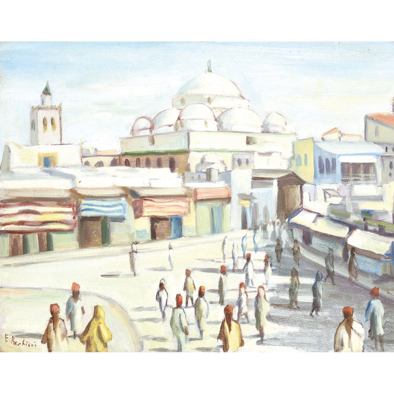 Artwork by Emanuele Bocchieri, LA MOSQUÉE SIDI MAHREZ (TUNIS), Made of carton
