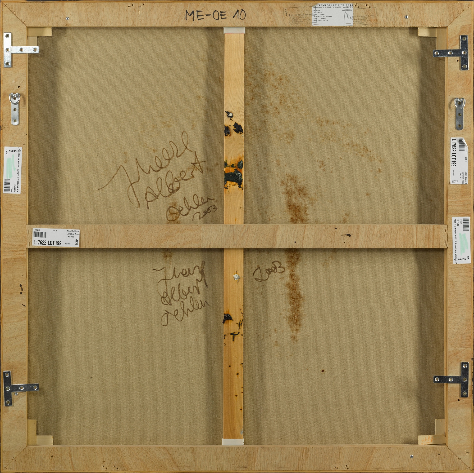 Artwork by Albert Oehlen, Portrait X, Made of oil on canvas