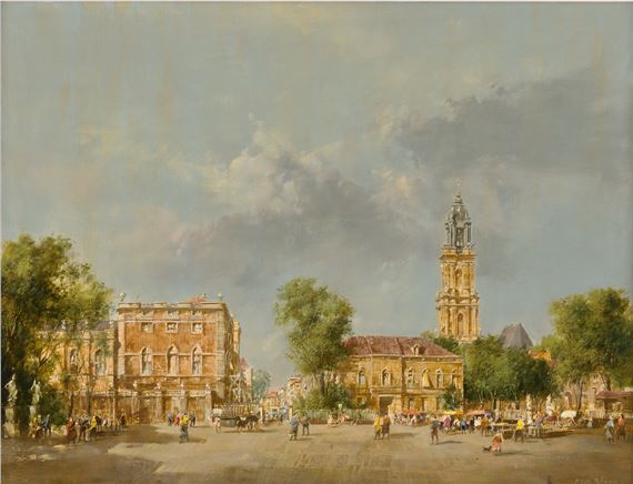 Potsdam: Blick auf den Lustgarten mit der Garnisonskirche by Peter Götz Pallmann