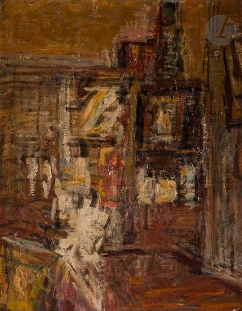Artwork by Léon Lehmann, 34 x 27 cm, Made of oil on isorel