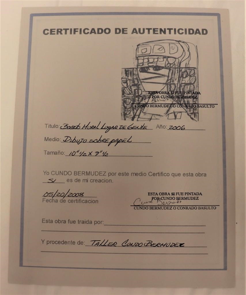 Cundo Bermudez | Cundo Bermudez (1914-2008) Cuban Artist, Drawing on ...