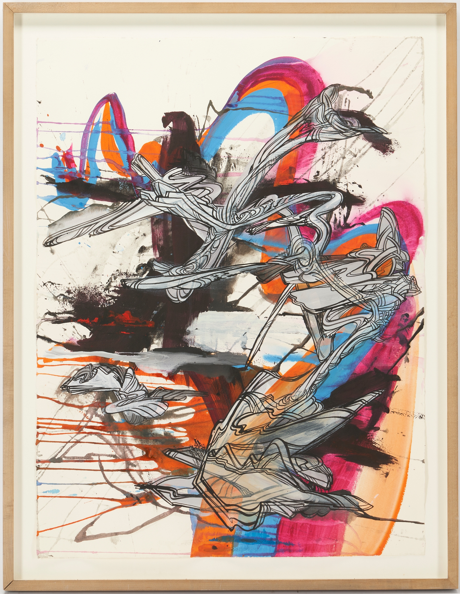 Wang Suling Mixed Media Abstract Painting, Untitled, 2006, 2 of 3 by Suling Wang
