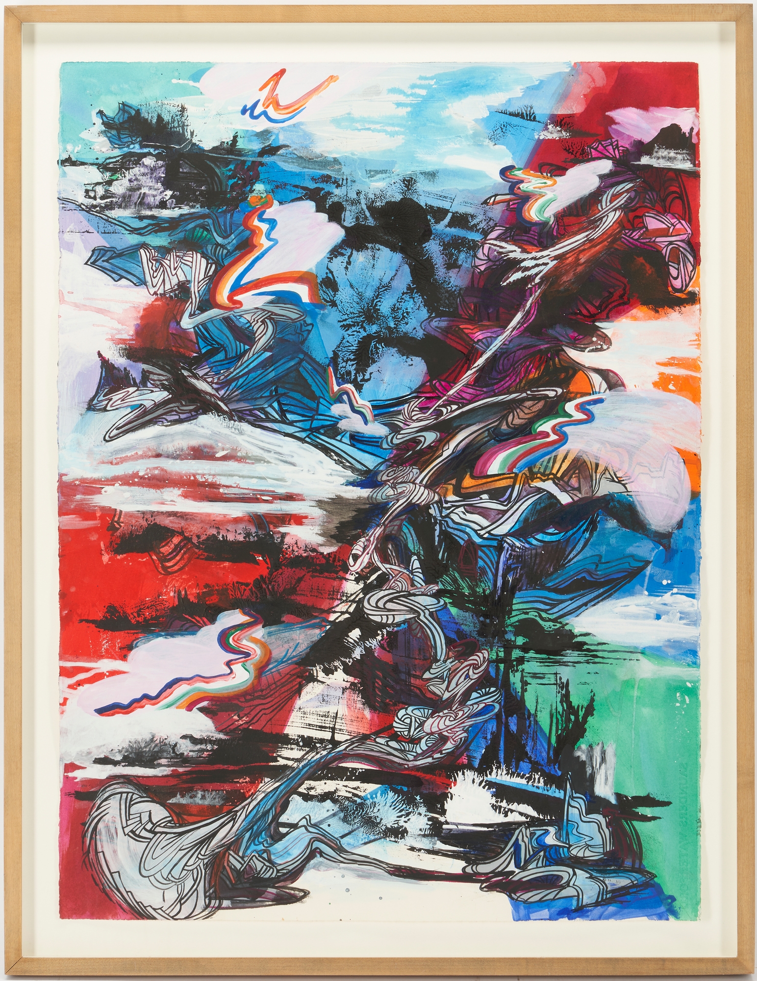 Wang Suling Mixed Media Abstract Painting, Untitled, 2006, 3 of 3 by Suling Wang