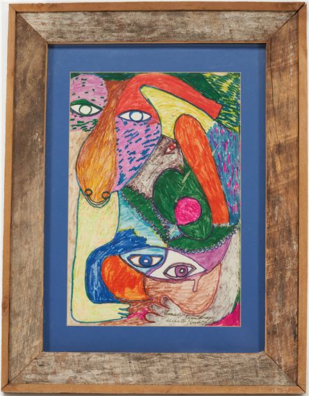 Bessie Harvey, Lonely Teardrop 1993, Abstract Mixed Media by Bessie Harvey