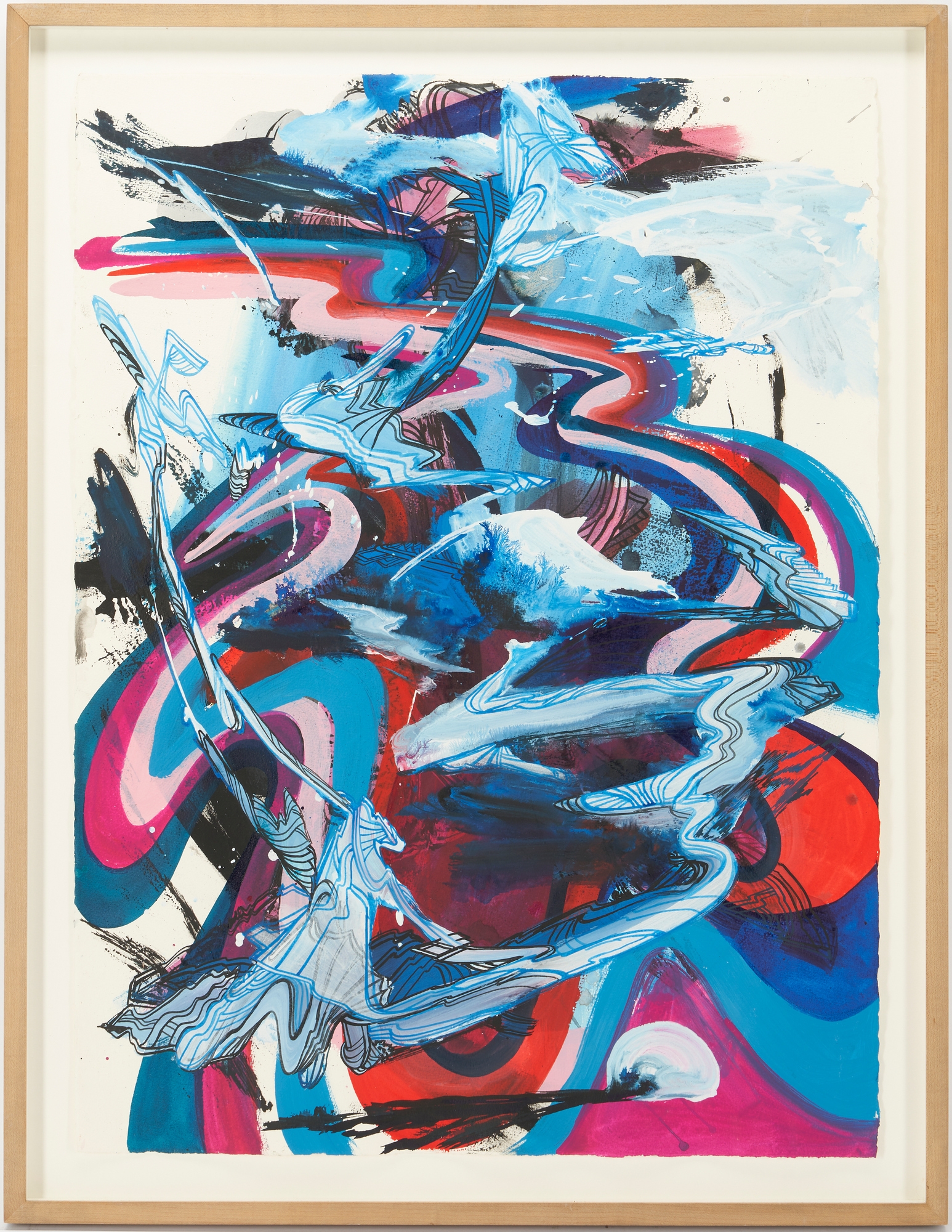 Artwork by Suling Wang, Wang Suling Mixed Media Abstract Painting, Untitled, 2006, 1 of 3, Made of acrylic and ink on paper