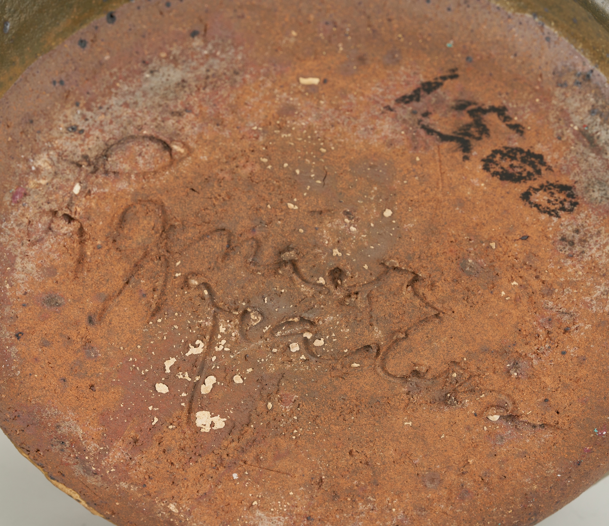 Artwork by Lanier Meaders, Lanier Meaders Folk Art Pottery Double Face Jug, Made of green matte glaze with