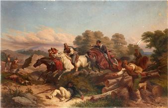 Scontro a fuoco tra Carabinieri e briganti - Stanislao Grimaldi del Poggetto