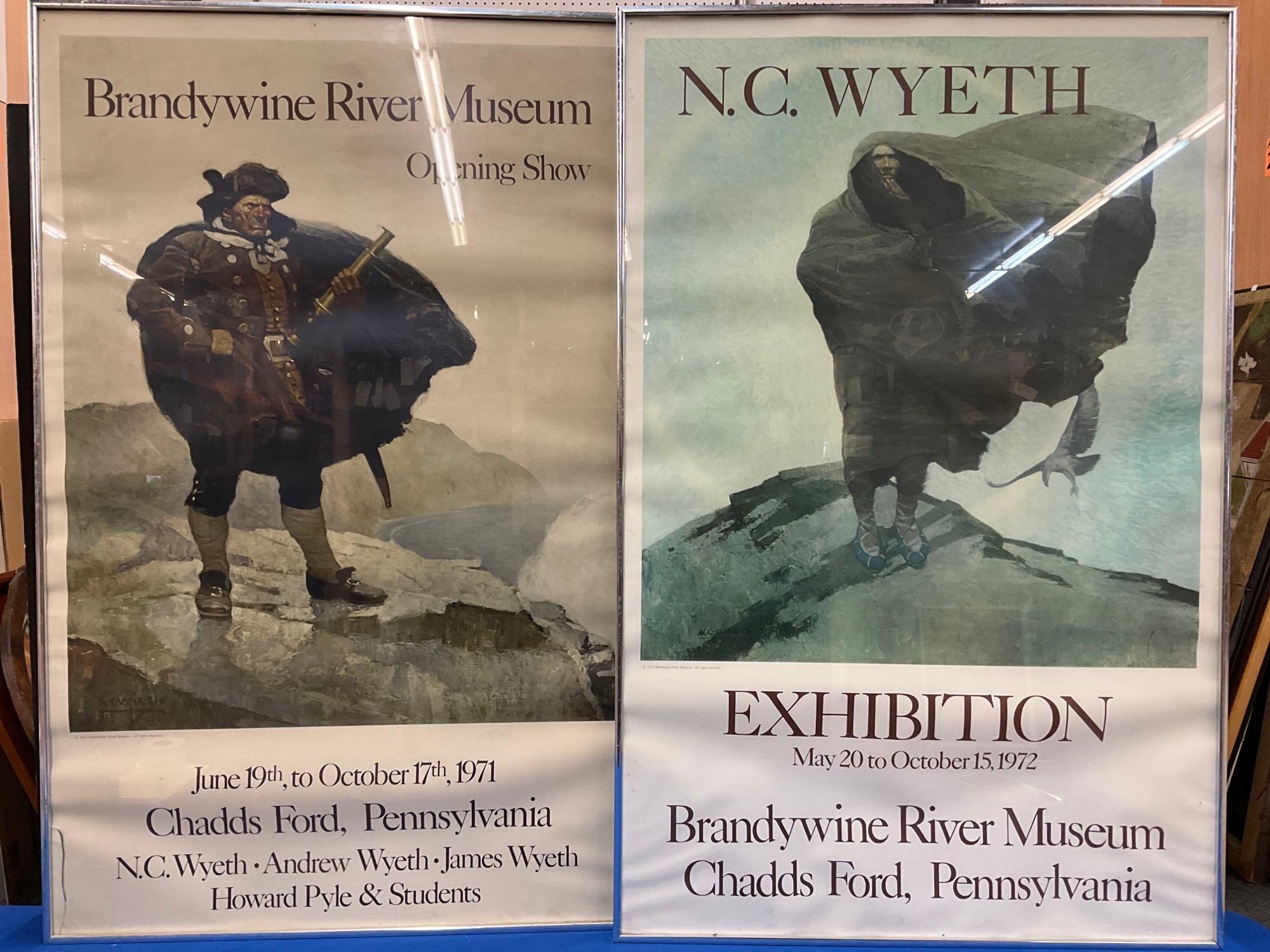 Two N.C. Wyeth Exhibition Posters for Brandywine River Museum by N.C. Wyeth