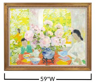 LARGE Le Pho Oil Painting Wally Findlay - Lê Phổ