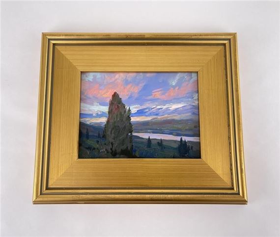 Taylor Lynde Oil on Board Canyon Ferry Montana by Taylor Lynde, 1995